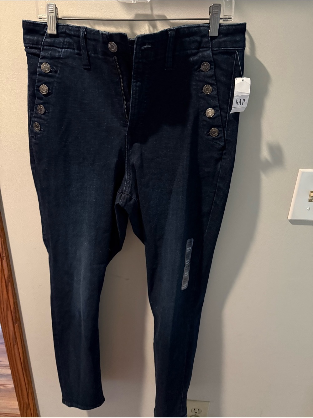 GAP Women's Dark Denim High-Rise Skinny Jeans